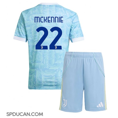 Dječji Nogometni Dres Juventus Weston McKennie #22 Gostujuci 2025-26 Kratak Rukav (+ Kratke hlače)